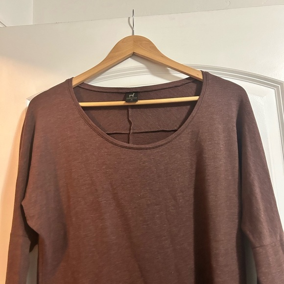 Peruvian connection long sleeve tunic dress, M reddish‎ brown - Picture 2 of 6